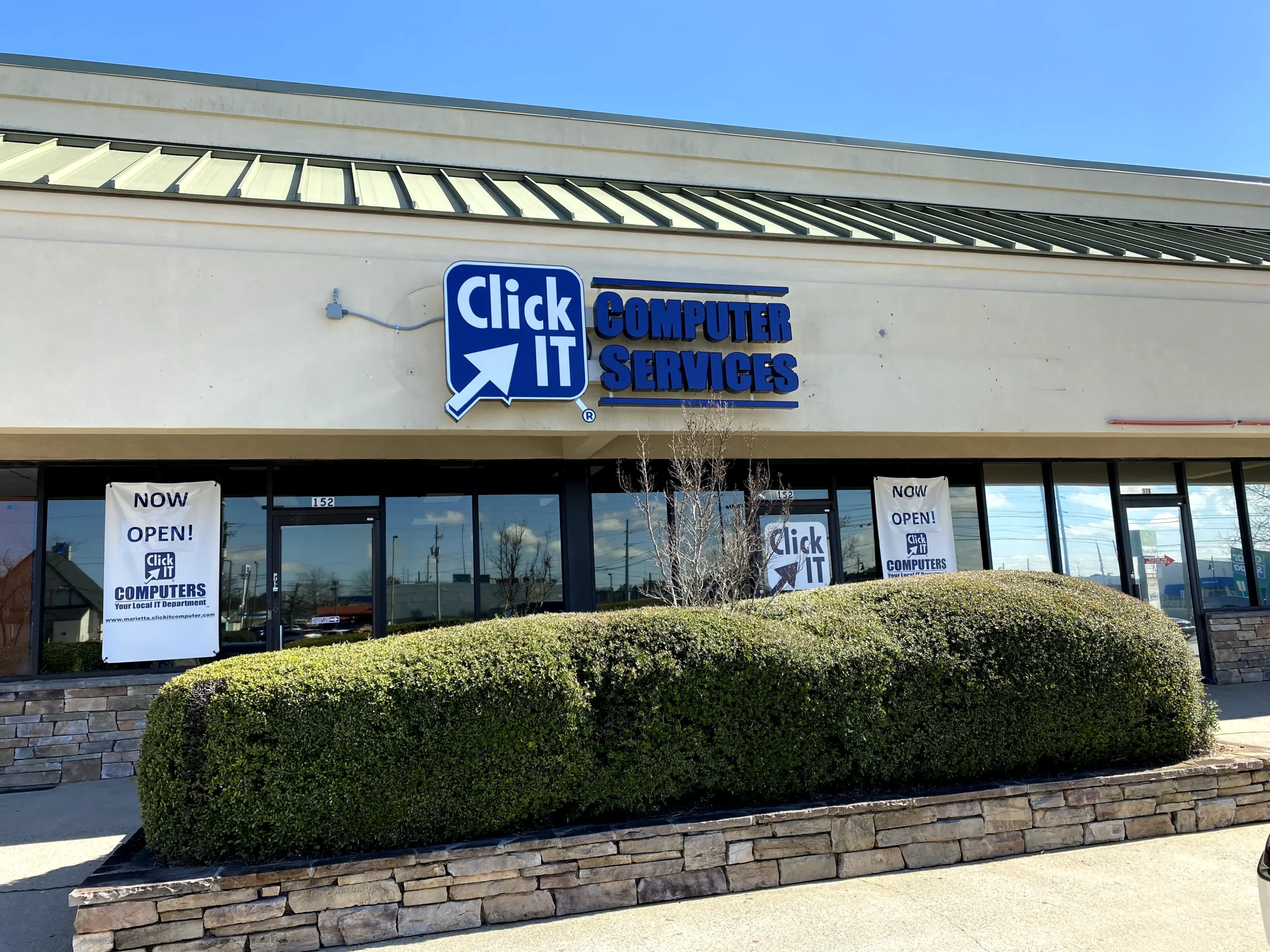 Marietta, Georgia Click IT Computer Services storefront, a managed IT support provider in Marietta, Georgia.
